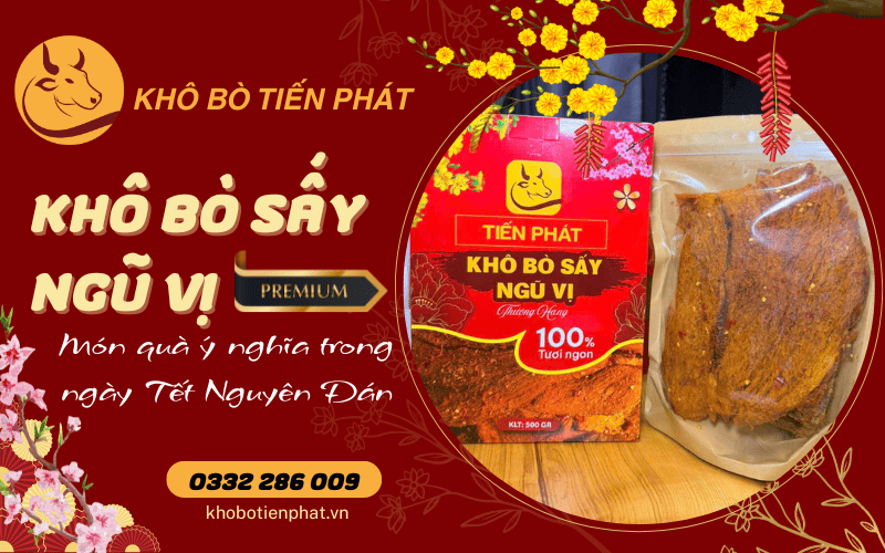 Khô bò sấy ngũ vị thượng hạng