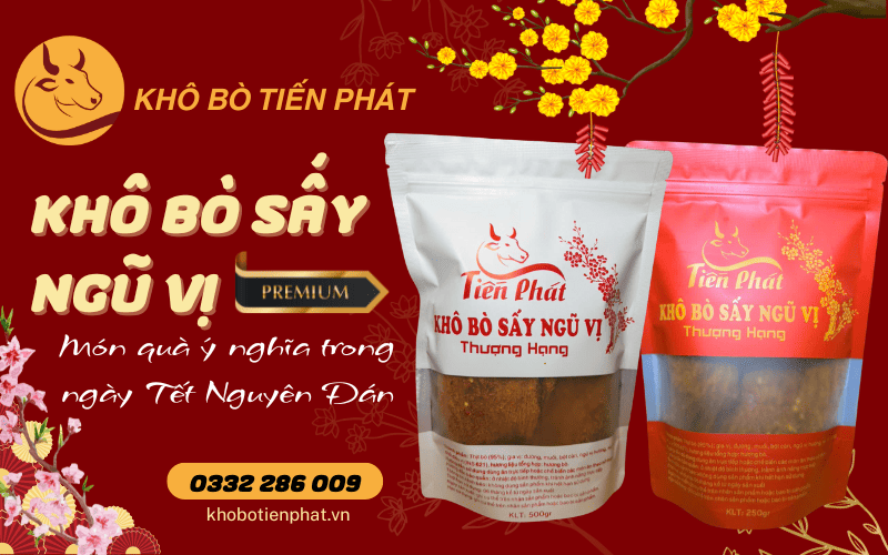 Khô bò sấy ngũ vị thượng hạng